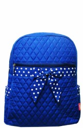 Quilted Backpack-TW2828/ROY/WHITE